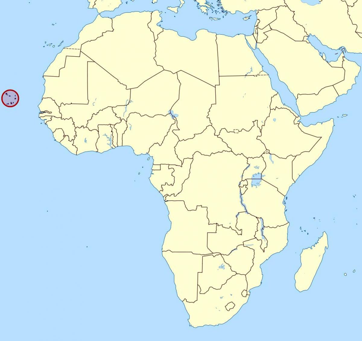 peta dari Cape Verde peta lokasi