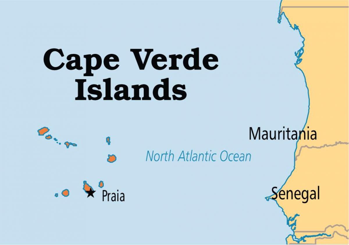 peta dari Cape Verde islands afrika