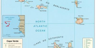 Peta yang menunjukkan Cape Verde