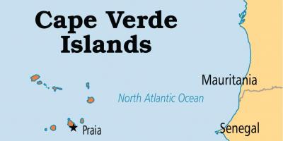 Peta dari peta yang menunjukkan Cape Verde islands