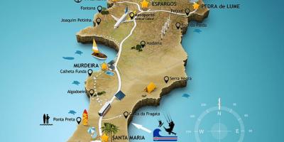 Peta dari santa maria Cape Verde